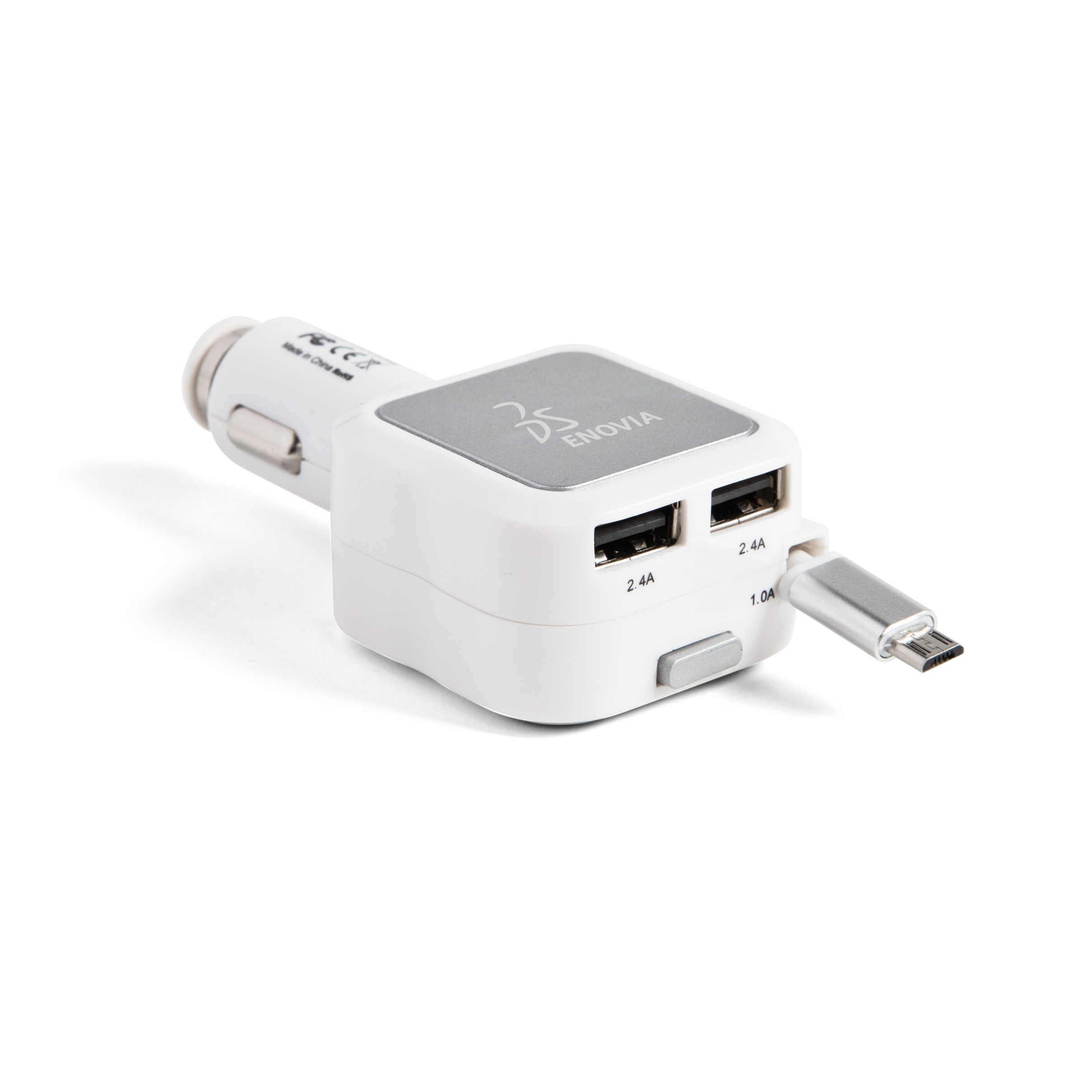 TomaxUSA Cables/Cords Dual port car charger with built in